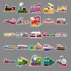 100 Pcs Train Stickers, Vinyl Waterproof Stickers for Water Bottles, Laptop, Notebook, Scrapbook, Luggage, Cell Phone, Skateboard, Helmet, Train Party Favors view 4