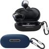 [2 Pack] easyBee Case Compatible with Anker Soundcore Space A40 Bluetooth Headphone Charging Cover with 2 Keychain, Soft Liquid Silicone Ultra Thin Shockproof Protective Kit - Black Blue view 1