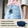 [2 Pack] easyBee Case Compatible with JBL Vibe Buds 2 / JBL Vibe Buds Bluetooth Headphone Charging Cover with 2 Keychain, Soft Liquid Silicone Ultra Thin Shockproof Protective Kit - Black Blue view 3