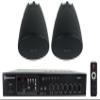 Rockville RCS80-1 Bundle: 60-Watt 70V Commercial/Restaurant Amplifier Bluetooth Receiver, (2) PEN-40T 4 in Black Pendant Speakers for Bar/Cafe, 3-Items view 1
