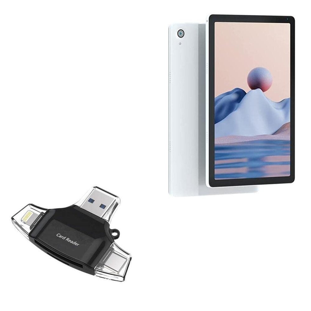 BoxWave Smart Gadget Compatible with Haggis Android 11 Tablet HGS10405 (10.4 in) - AllReader SD Card Reader, microSD Card Reader SD Compact USB - Jet Black