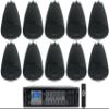 Rockville RCS350-6 Bundle: Commercial 6-Zone 350W 70V Amplifier w/Bluetooth, (10) PEN-40T 4-in Hanging Pendant Speakers Black for Bar/Cafe, 11-Items view 1