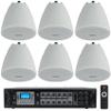 Rockville RCS180-6 180W 6-Zone 70V Amp with 6 PEN-40T White Speakers view 1