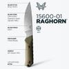 Benchmade - Raghorn Hunting Knife, Plain Edge, Drop-Point Blade with OD Green G10 Handle (15600-01) view 2