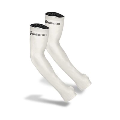 FARMER'S DEFENSE Sleeves | UV Cooling Sleeves for Sun Protection | Premium Anti-Scratch Arm Guard Sleeve for Skin - for Gardening Harvesting Sports Outdoors | Unisex | Cream - S/M