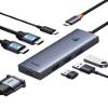 Docking Station Dual Monitor, Baseus 7 in 1 Laptop Docking Station 3 Monitors, USB C HUB with 4K HDMI, VGA, 100W PD, 3 USB for iPhone 15/MacBook/Dell/HP view 1
