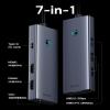 Docking Station Dual Monitor, Baseus 7 in 1 Laptop Docking Station 3 Monitors, USB C HUB with 4K HDMI, VGA, 100W PD, 3 USB for iPhone 15/MacBook/Dell/HP view 2