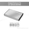 NexStar 6G, 2.5 SATA III to USB 3.2 Gen1 External SSD/HDD Enclosure, ID: Silver view 2