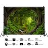 10x6.5ft Vinyl Spring Fairy Enchanted Forest Photography Backdrop Green Dreamland Jungle Forest Background for Photography Safari Wild One Adventure Theme Birthday Baby Shower Backdrop for Photoshoot view 2