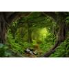 10x6.5ft Vinyl Spring Fairy Enchanted Forest Photography Backdrop Green Dreamland Jungle Forest Background for Photography Safari Wild One Adventure Theme Birthday Baby Shower Backdrop for Photoshoot view 3