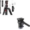 BundleSmallRig T-10 Camera Tripod, 68" Foldable Aluminum Tripod & Monopod and CH20 Video Head with Leveling Base view 1