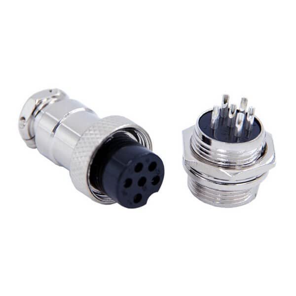 10pcs GX16 Connector 6 Pin PCB Mount Aviation Straight Male Female Connector