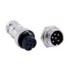 10pcs GX16 Connector 6 Pin PCB Mount Aviation Straight Male Female Connector view 2