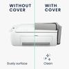kwmobile Dust Cover Compatible with HP DeskJet 2755e / DeskJet 2720e / 2710e / 2820e / 2721e - Printer Case - Fabric Protector Cover - Light Grey view 2