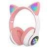 Cat Ear Bluetooth Headphones, LED Light Up Bluetooth Foldable Wireless Over Ear Headphones with Microphone and Volume Control for iOS, Android, Smartphones, Laptop, PC, TV view 1