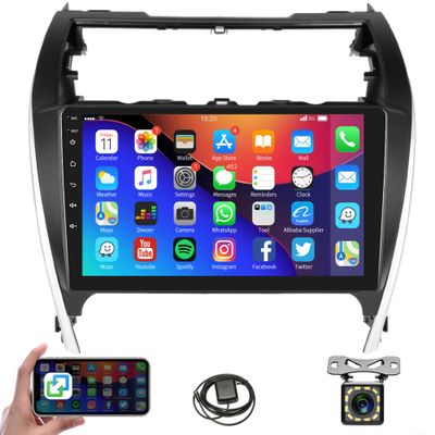Rimoody Car Radio Stereo for Toyota Camry 2012 2013 2014, Android 10.1 inch Touch Screen GPS Bluetooth WiFi FM Radio Mirror Link Head Unit + Backup Camera