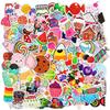 100 Cute Sweets Stickers - Sweet Treats Candy, Ice Cream Donuts Cupcake Stickers - Waterproof Vinyl Decals for Laptop, Water Bottle, Skateboard, Luggage, Party Decoration, Craft
