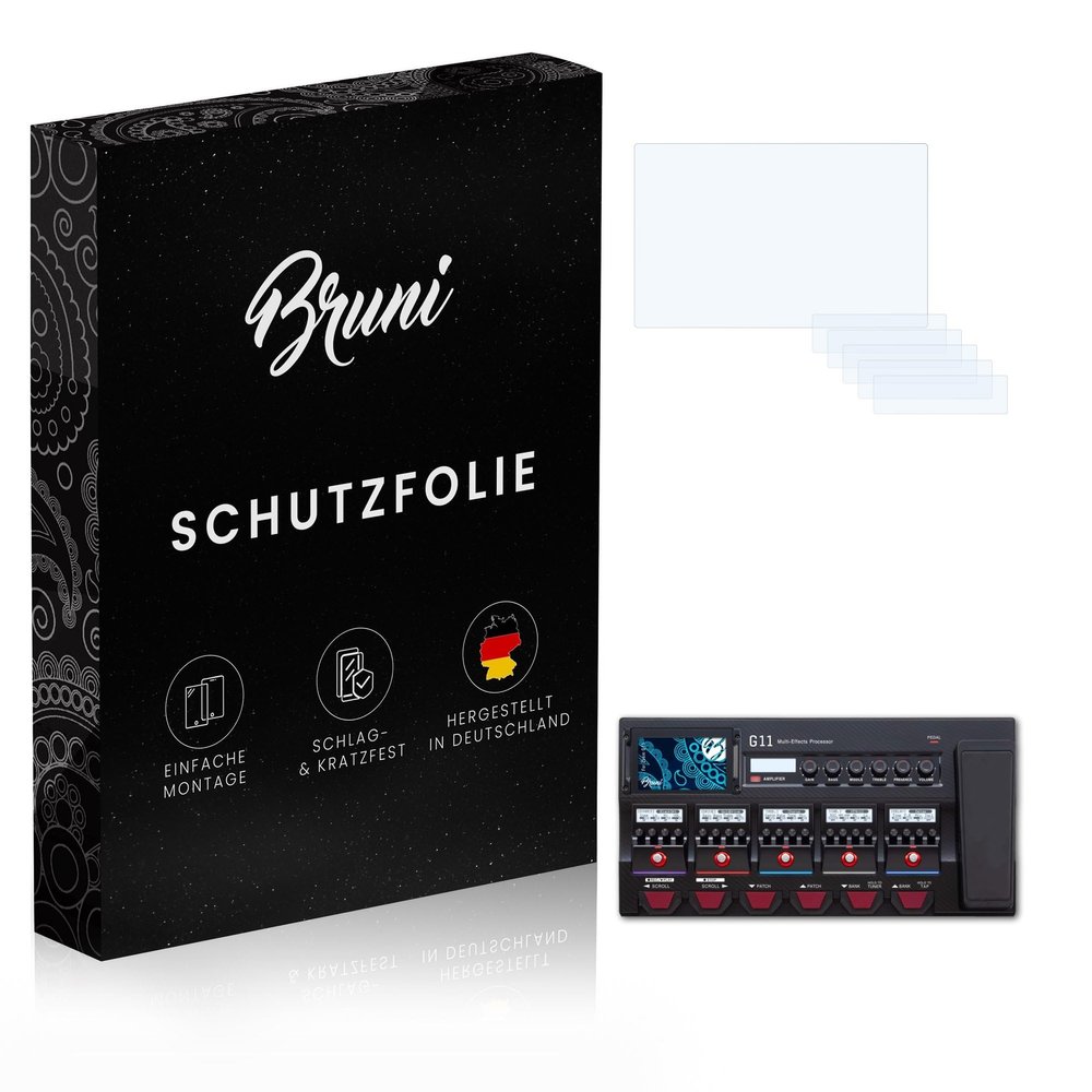 Bruni Screen Protector compatible with Zoom G11 Protector Film, crystal clear Protective Film (Set of 2)