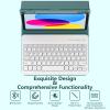 BQSS for iPad A16 11th 10th Generation Case with Keyboard, Auto Wake/Sleep, Detachable Wireless Bluetooth Keyboard Case with Pencil Holder for iPad 11-inch A16 2025 10th Gen 10.9 Inch 2022 Dark Green view 3