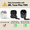 [2 Pack] easyBee Case Compatible with JBL Tune Flex Bluetooth Headphone Charging Cover, with 2 Keychain and 2 Anti-Lost Strap, Soft Liquid Silicone Ultra Thin Shockproof Protective Kit - Black Blue view 2
