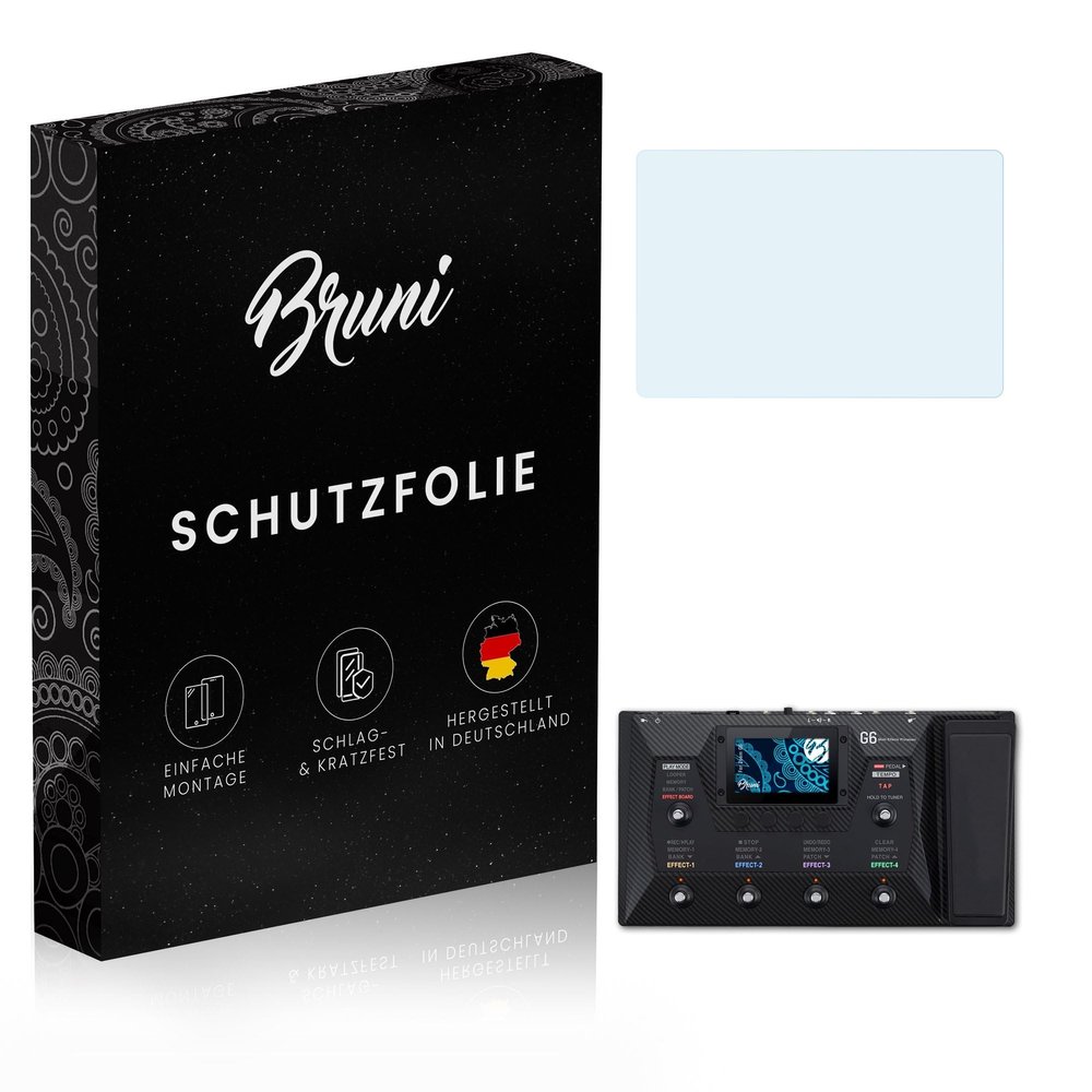 Bruni Screen Protector compatible with Zoom G6 Protector Film, crystal clear Protective Film (2X)