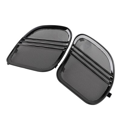 BID4ZE Tri-Line Fairing Mesh Front Speaker Grills Cover Trim For Harley Touring Road Glide 2015-2023,Gloss Black