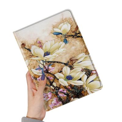 Floral Pattern Case Compatible with iPad 10th Generation 2022 10.9 inch Case with Pencil Holder Soft TPU Protective Stand Back Cover Cute Flower Cover Auto Wake Sleep (Color J)