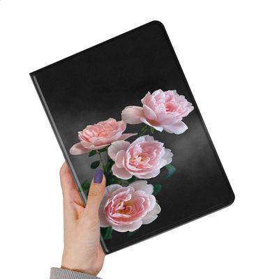 Floral Pattern Case Compatible with iPad 10th Generation 2022 10.9 inch Case with Pencil Holder Soft TPU Protective Stand Back Cover Cute Flower Cover Auto Wake Sleep (Color P)
