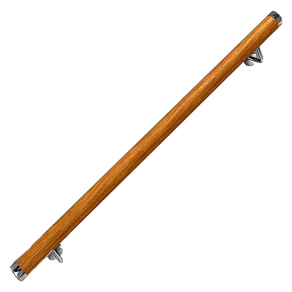 ALDEPO Grab Bars Wooden Handrails for Outdoor/Garden Steps with End Caps, 1M/2M/3M/3.6M/4.5M, Elderly Non-Slip Interior Auxiliary Grab Bar1.5M (Color : 0.7m)