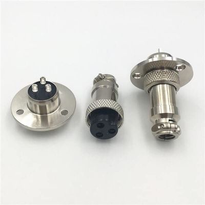 10pcs GX16 Connector 3 Pin 3 holes Flange Mount Circular Male and Female Connector Aviation