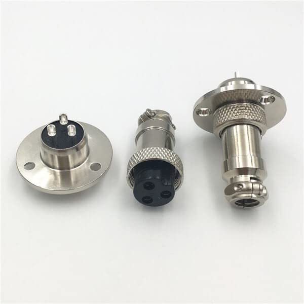 10pcs GX16 Connector 3 Pin 3 holes Flange Mount Circular Male and Female Connector Aviation