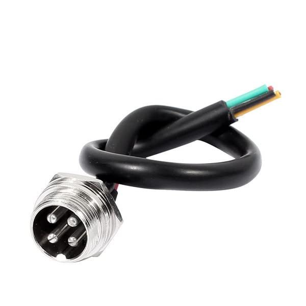 10pcs GX16 Connector 4Pin Socket Cable Male Head Plug Aviation Electrical Cable 1M