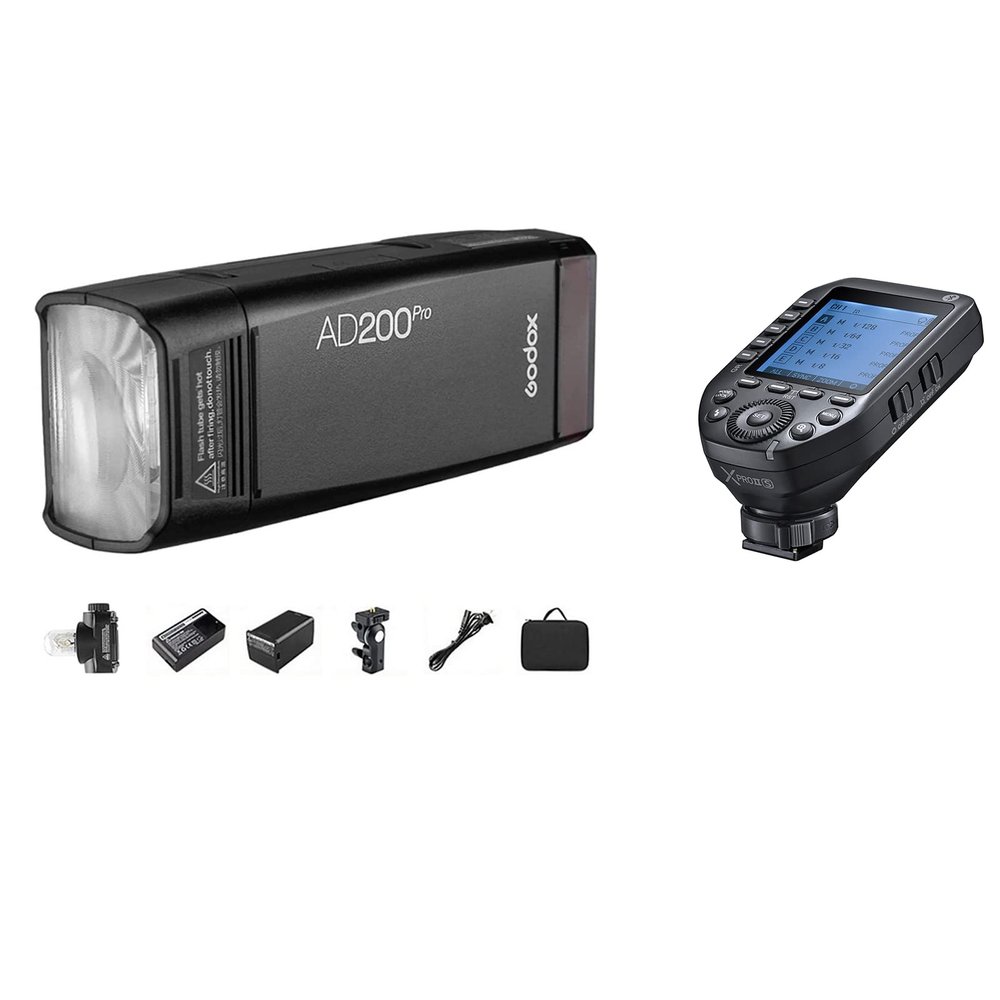 Godox AD200Pro Pocket Flash with Godox XProII-S Wireless Flash Trigger for Sony Camera