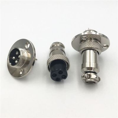10pcs GX16 Connector 4 Pin Round Aviation Connector Male 3 Holes Flange Mount Socket and Straight Plug