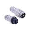 10pcs GX16 Connector 4Pin Straight Butt-Joint Male and Female Metal Aviation Connector view 1
