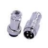 10pcs GX16 Connector 4Pin Straight Butt-Joint Male and Female Metal Aviation Connector view 2