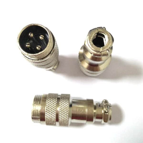 10pcs GX16 Connector 4 Pin Male Plug Straight Docking Cable