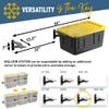 Koova Wall Mounted Tote Rack Storage System, Fits 27-Gallon Black and Yellow Commander Style Bins, Wall Mount Bracket Shelves for Garage Organization, Heavy Duty Steel, Made in USA (1-Piece Add-on) view 4
