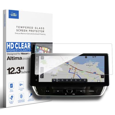 INNOSURE Tempered Glass Screen Protector for 2023/2024/2025 Nissan Altima SL/SR VC-Turbo 12.3 Inch Touchscreen Anti Fingerprint (HD Clear)