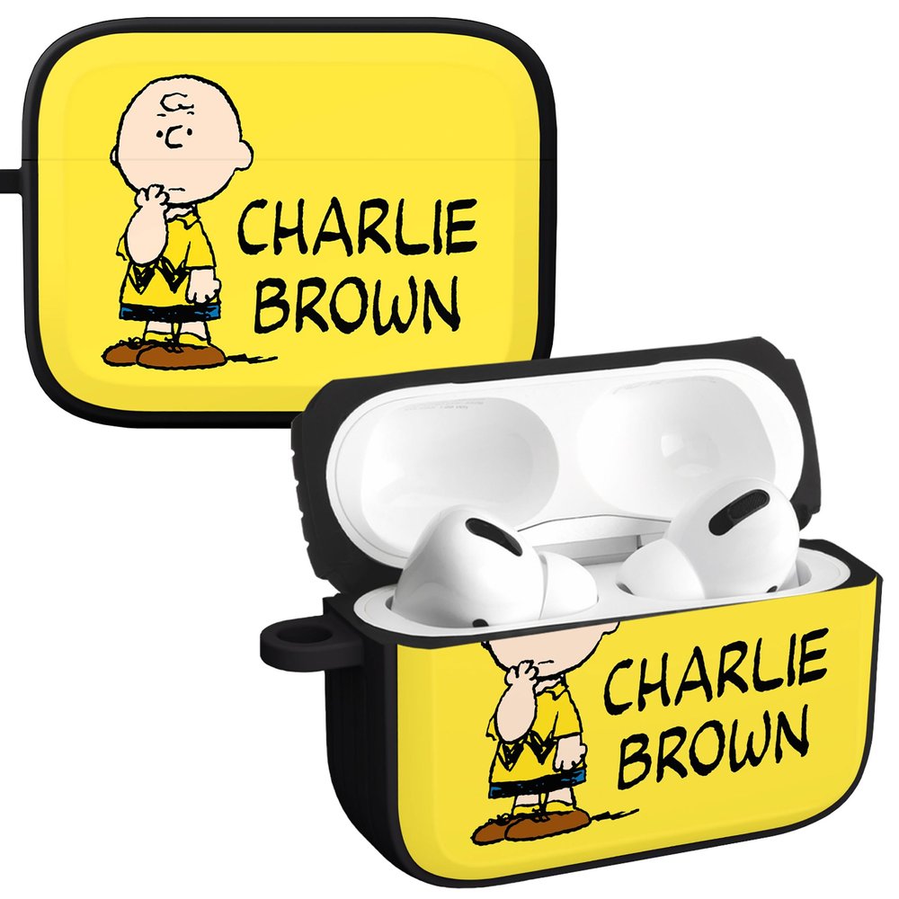 Affinity Bands Peanuts Classic HDX Case Cover Compatible with Apple AirPods Pro 1 & 2 (Charlie Brown)