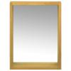 Tidyard Mirror Cabinet, Solid Teak Wood Wall Mounted with Glass Shelf, Medium Size Bathroom Storage for Home Decor view 2