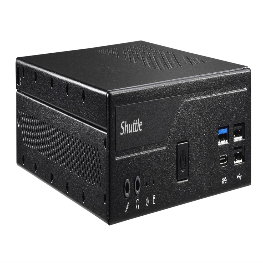 Intel Shuttle XPC Slim DH610S Barebone System - Slim PC - Socket LGA-1700-1 x Processor Support, Black