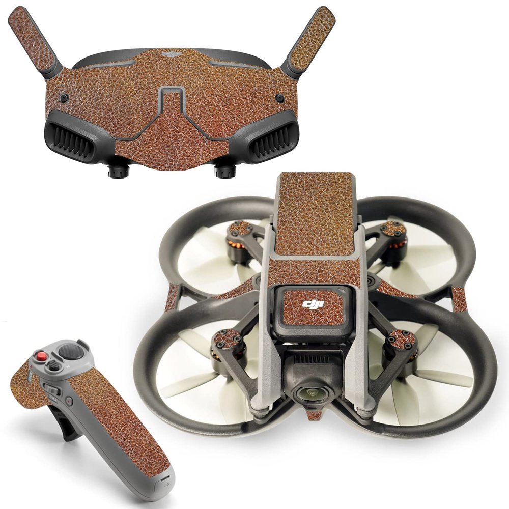 MightySkins Skin Compatible with DJI Avata - Brown Pleather | Protective, Durable, and Unique Vinyl Decal wrap Cover | Easy to Apply, Remove, and Change Styles | Made in The USA