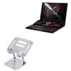 BoxWave Stand and Mount Compatible with ASUS ROG Zephyrus Duo 15 SE (GX551) - Executive VersaView Laptop Stand, Ergonomic Adjustable Viewing Angle Metallic Riser - Metallic Silver view 1