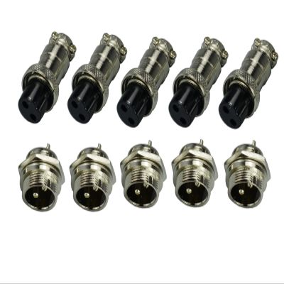 RIVERWELD 2 pin Aviation Plug Socket Air Connector 16-2P Male and Female Metal Self Locking 10pcs