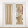 NICETOWN Biscotti Beige French Sidelight Door Window Curtains for Window view 1