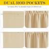 NICETOWN Biscotti Beige French Sidelight Door Window Curtains for Window view 3
