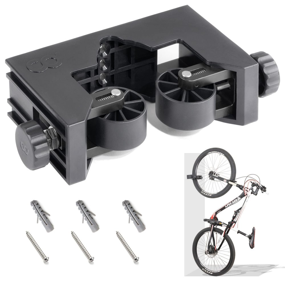 CyclingDeal Bike Tire Bicycle Clip Storage Wall Mount Rack - Premium Quality Clip for Outdoor & Indoor - Safe & Secure for Storing Road Mountain Bikes in Garage or Home - MTB 1.5"-2.4" (Pack of 1)