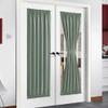 NICETOWN Greyish Green French Door Curtain for Patio Glass Window Cover view 1