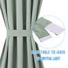 NICETOWN Greyish Green French Door Curtain for Patio Glass Window Cover view 3